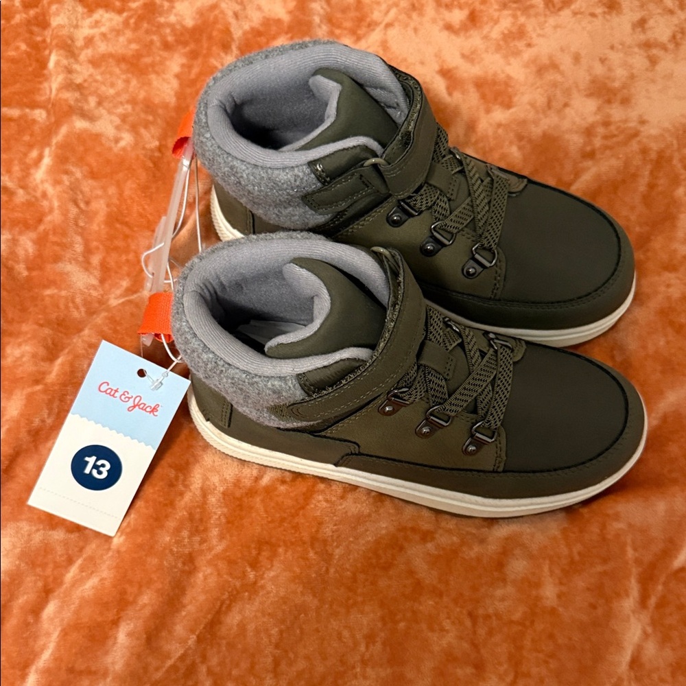 Cat & Jack Olive Green Kids Sneakers